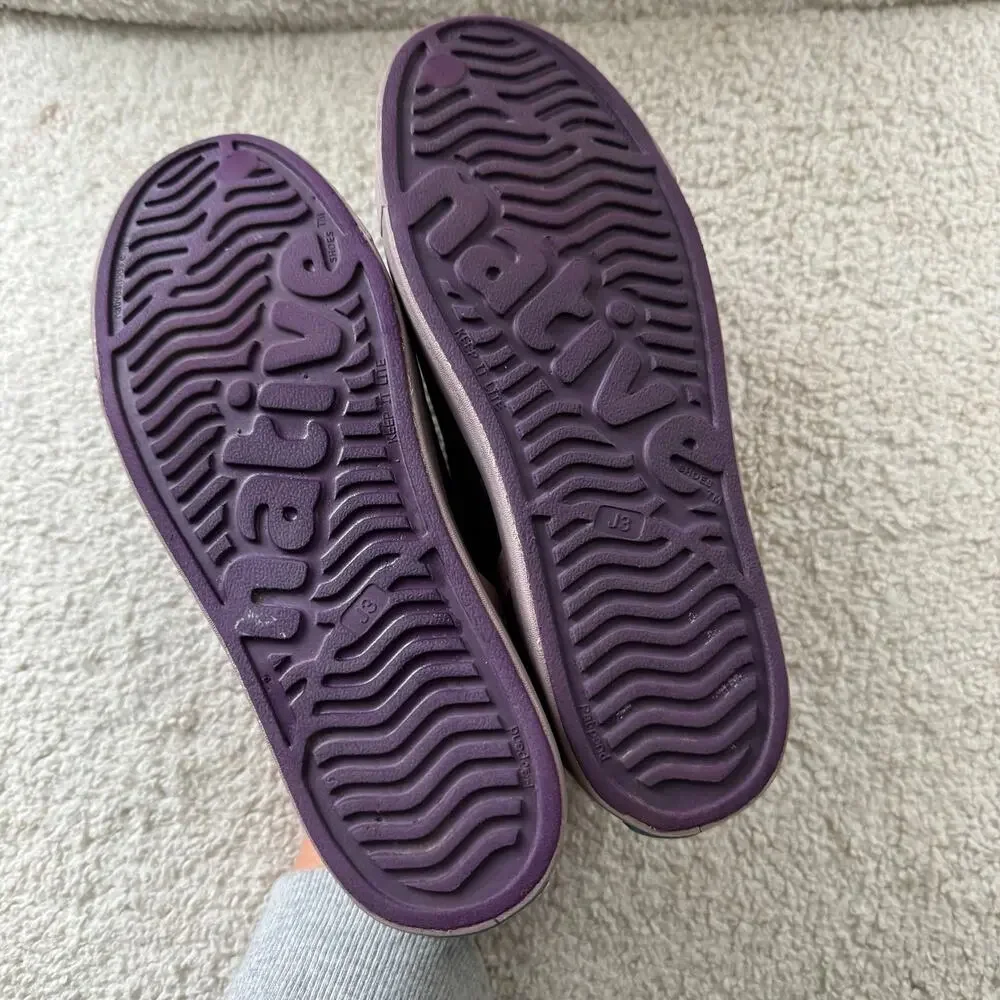 Native Jefferson Block Sneakers in Purple/Pink